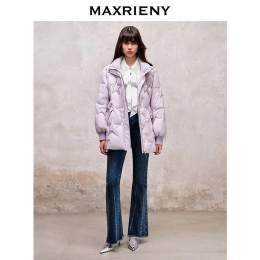 MAXRIENY*复古感羽绒服中长款保暖外套(货号:MS88DC517) 商品图1