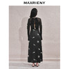 玛克门店发货：MAXRIENY华丽宫廷风玫瑰蕾丝连衣裙2024秋冬新款(货号:MC85DR560) 商品缩略图3