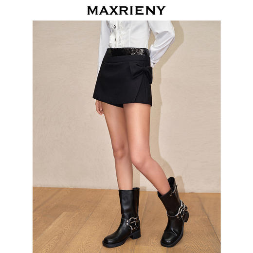 玛克门店发货：MAXRIENY亮片低腰式裙裤短裤(货号:MC88PA771) 商品图1