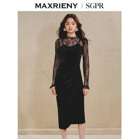 玛克门店发货：MAXRIENY法式浪漫复古连衣裙(货号:MS85DR761)