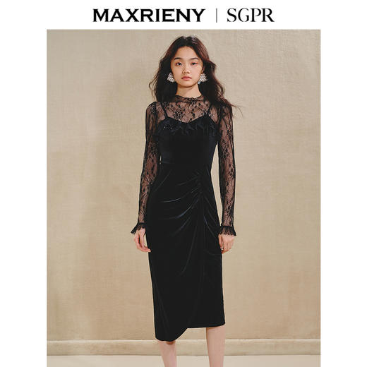 玛克门店发货：MAXRIENY法式浪漫复古连衣裙(货号:MS85DR761) 商品图0