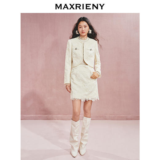玛克门店发货：MAXRIENY蕾丝截短外套(货号:MC85JA525) 商品图1