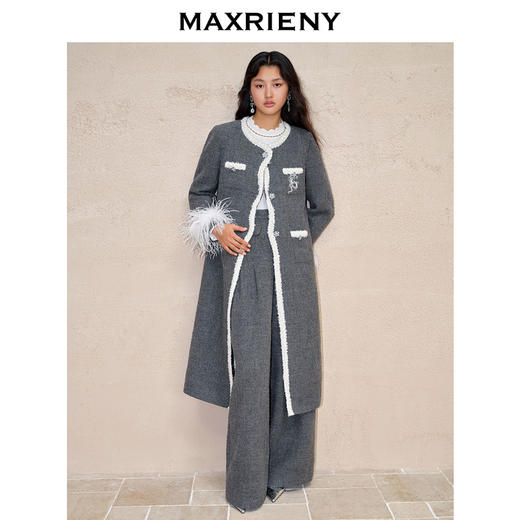 玛克门店发货：MAXRIENY钉珠大衣(货号:MC88CT765) 商品图2