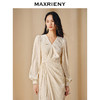 玛克门店发货：MAXRIENY法式复古连衣裙钻石绒围裹绑带松弛感裙子(货号:MC88DR808) 商品缩略图2
