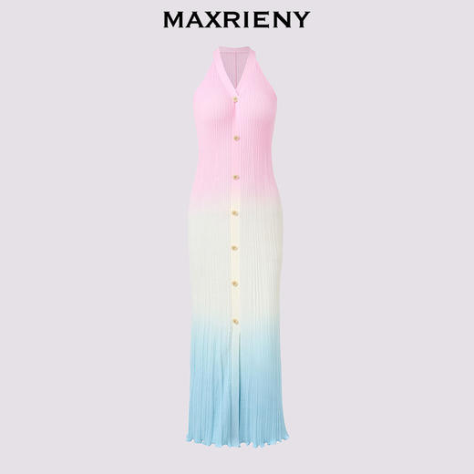 【商场同款】MAXRIENY南法度假风连衣裙2024夏季新品渐变长裙气质(货号:MC85DR315) 商品图4