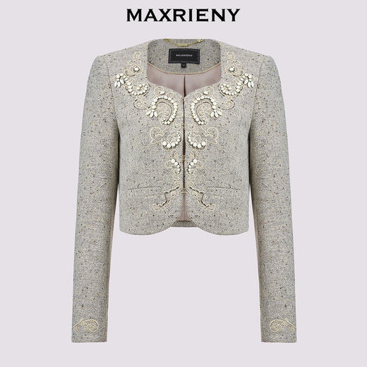 【主题纪念款】MAXRIENY*日常绣花钉珠外套2024秋冬新款(货号:MC85JA584) 商品图4