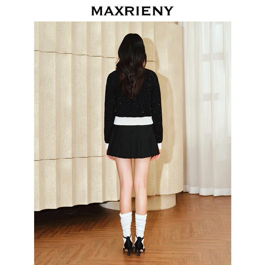 MAXRIENY名媛千金小香风亮片蝴蝶结外套高级气质感(货号:MS88JA780) 商品图3