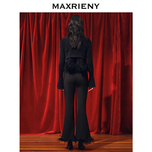 MAXRIENY新中式浪漫挂脖套头针织衫修身上衣女(货号:MC88SW801) 商品图3