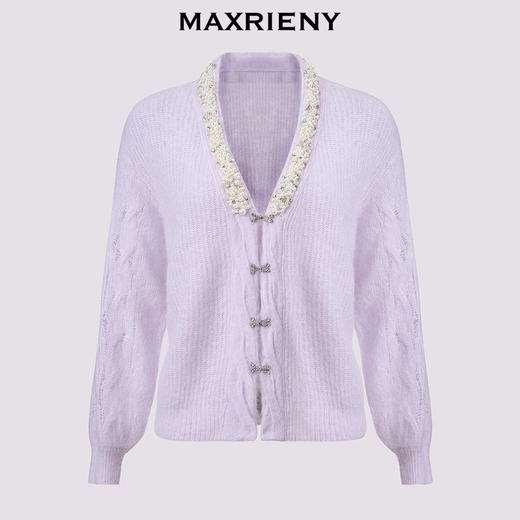 玛克门店发货：MAXRIENY羊毛马海毛混纺针织外套(货号:MC85JA575) 商品图4