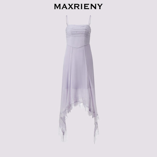 玛克门店发货：MAXRIENY优雅浪漫抽褶收腰吊带连衣裙(货号:MC85DR551) 商品图4