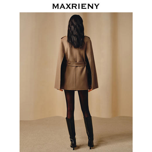 玛克门店发货：MAXRIENY复古*珍珠链条毛呢外套大衣女(货号:MC88CT796) 商品图2