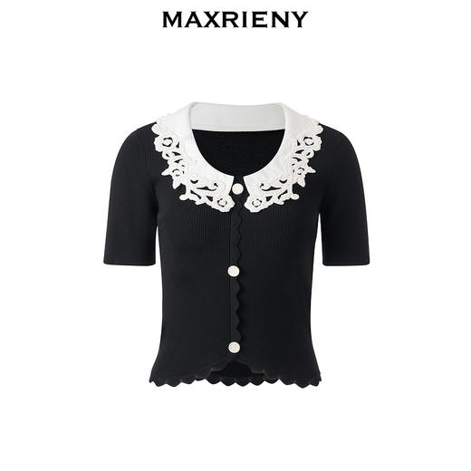 【派对聚会-商场同款】MAXRIENY华丽刺绣藤蔓花朵毛衫女修身显瘦(货号:MC85SW059) 商品图4