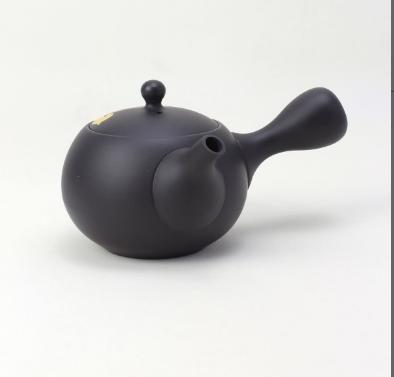 【样品特惠4.5折，仅1个无原包装，无货退款】常滑烧侧把壶 日本进口日式全手工高级茶壶常滑烧黑泥小丸椿黑色桔梗温变樱花 商品图4