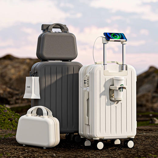 马卡龙配色！高颜值行李箱！蒂芙卡妮 多功能旅行拉链箱行李箱/子母箱 大容量 轻音万向轮 多尺寸可选 高颜值 商品图2