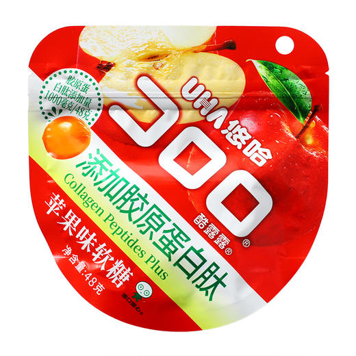 UHA悠哈酷露露胶原蛋白肽苹果味果汁软糖水果糖儿童休闲零食48g/袋 商品图0