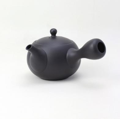【样品特惠4.5折，仅1个无原包装，无货退款】常滑烧侧把壶 日本进口日式全手工高级茶壶常滑烧黑泥小丸椿黑色桔梗温变樱花 商品图6