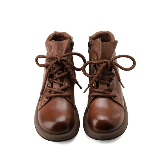 西村名物2024年冬季新款系带厚底平跟马丁靴X24DS47551 商品图1