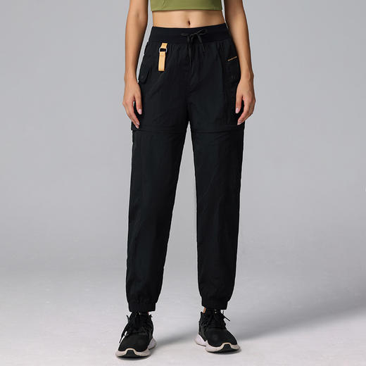 跃牌【瑞幸系列】高腰宽松抽绳徒步防风女显瘦休闲户外Convertible束脚运动长裤HCK024 商品图1