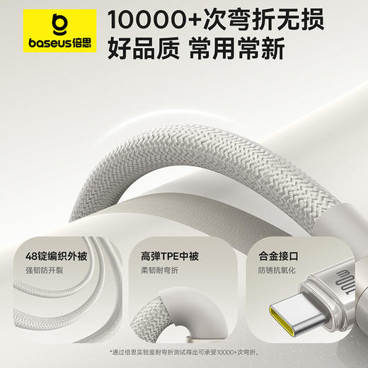 【8月会员秒杀】倍思 钛合金系列 快充数据线 Type-C to Type-C 100W 商品图4