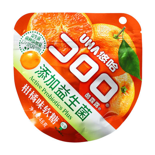 UHA悠哈酷露露添加益生菌柑橘味果汁软糖水果糖儿童休闲零食48g/袋 商品图0