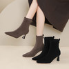 西村名物2024年冬季新款小尖头细高跟切尔西靴T24DS46831 商品缩略图1