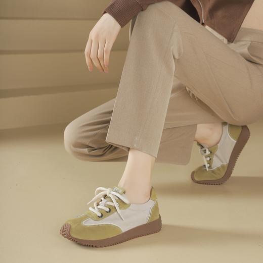 西村名物2024年秋冬新款超轻厚底舒适休闲鞋运动阿甘鞋T25AM14101 商品图1