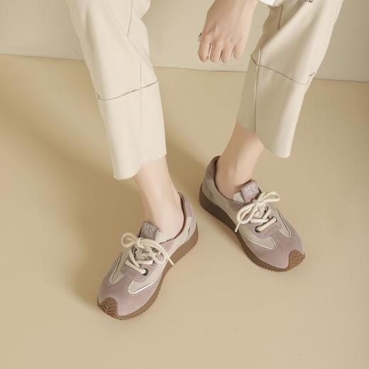 西村名物2024年秋冬新款超轻厚底舒适休闲鞋运动阿甘鞋T25AM14101 商品图2