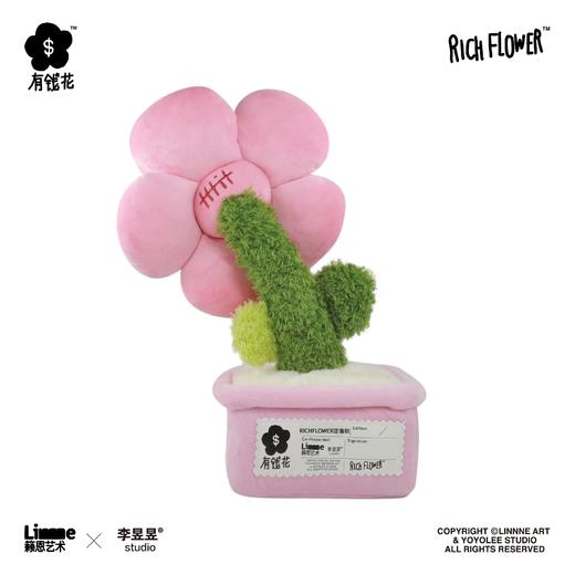 RICH FLOWER 有钱花 毛绒摆件 30CM 粉色 毛绒桌面摆件客厅装饰生日新年礼物送礼礼品 商品图5