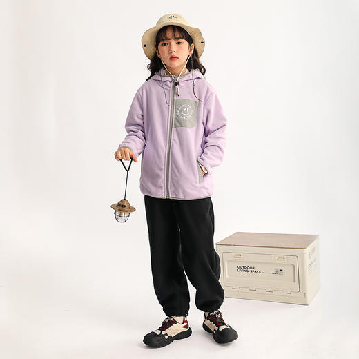 【2025反季特价清仓】龙之涵“暖绒绒”系列无静电摇粒绒连帽上衣 抗静电  A类 GL2024-019 商品图6