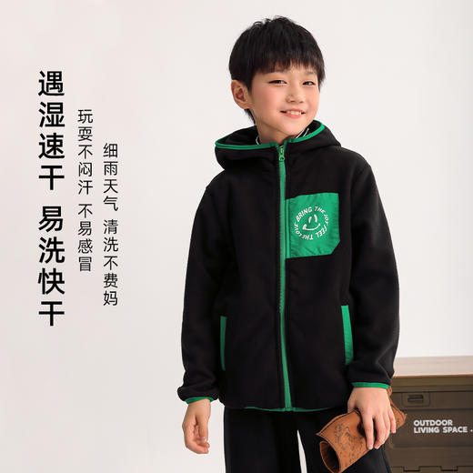 【2025反季特价清仓】龙之涵“暖绒绒”系列无静电摇粒绒连帽上衣 抗静电  A类 GL2024-019 商品图2