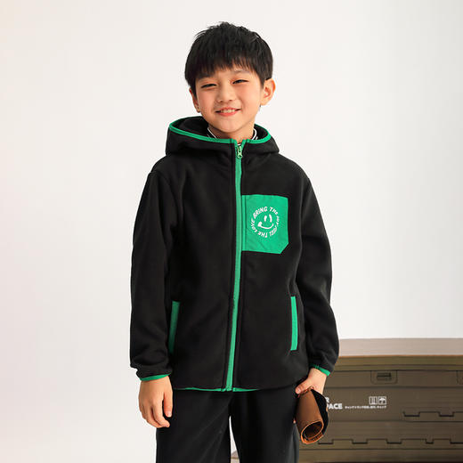 【2025反季特价清仓】龙之涵“暖绒绒”系列无静电摇粒绒连帽上衣 抗静电  A类 GL2024-019 商品图9