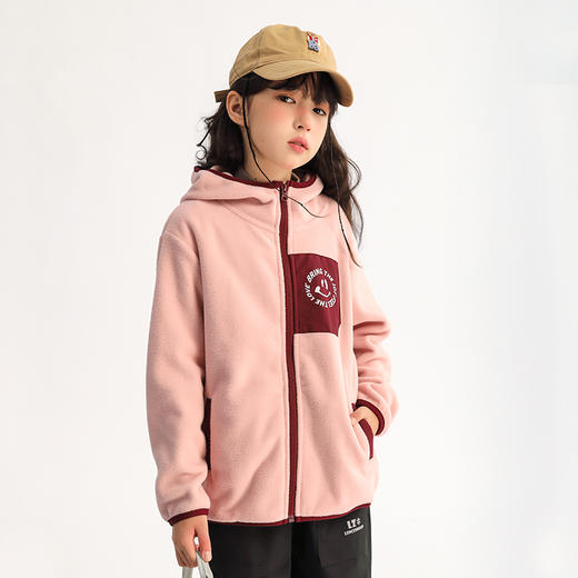 【2025反季特价清仓】龙之涵“暖绒绒”系列无静电摇粒绒连帽上衣 抗静电  A类 GL2024-019 商品图12