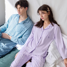 芬腾益生菌睡衣情侣春秋款纯棉A类长袖秋季抗菌女款家居服套装