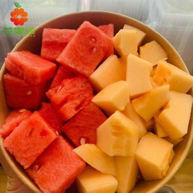 【呱呱叫】石头西瓜+脆甜哈密瓜 拼装切盒