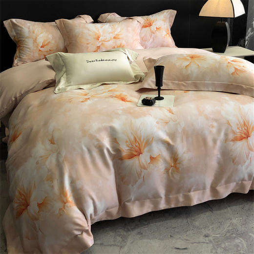 【换季出清】自然醒金太阳艾阳绒艾草天丝棉磨毛四件套轻奢印花被套裸睡床品KY 商品图10