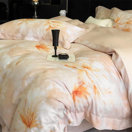 【换季出清】自然醒金太阳艾阳绒艾草天丝棉磨毛四件套轻奢印花被套裸睡床品KY 商品图6