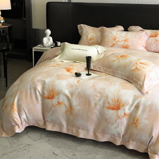 【换季出清】自然醒金太阳艾阳绒艾草天丝棉磨毛四件套轻奢印花被套裸睡床品KY 商品图2