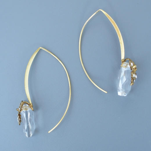 订购8周到｜Monshiro-sweet pea-甜豌豆 方形 耳环［日本设计师］ 商品图7