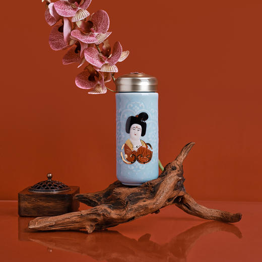 国风盛唐风雅随身杯双层330ml 商品图1