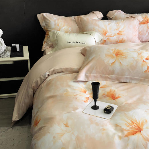 【换季出清】自然醒金太阳艾阳绒艾草天丝棉磨毛四件套轻奢印花被套裸睡床品KY 商品图12