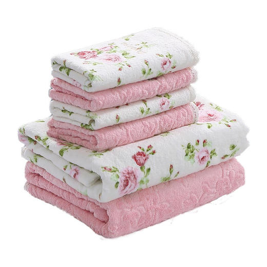 【多样屋专柜】多样屋纯棉印花蓝色毛巾方巾 蓬松柔软洗脸热敷擦手儿童面巾洗澡成人 商品图3