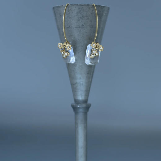 订购8周到｜Monshiro-sweet pea-甜豌豆 方形 耳环［日本设计师］ 商品图5