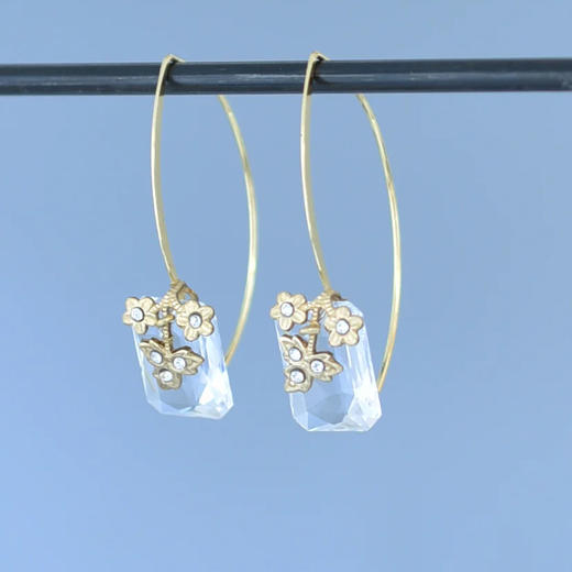 订购8周到｜Monshiro-sweet pea-甜豌豆 方形 耳环［日本设计师］ 商品图4