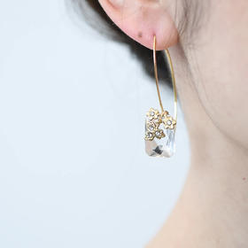 订购8周到｜Monshiro-sweet pea-甜豌豆 方形 耳环［日本设计师］