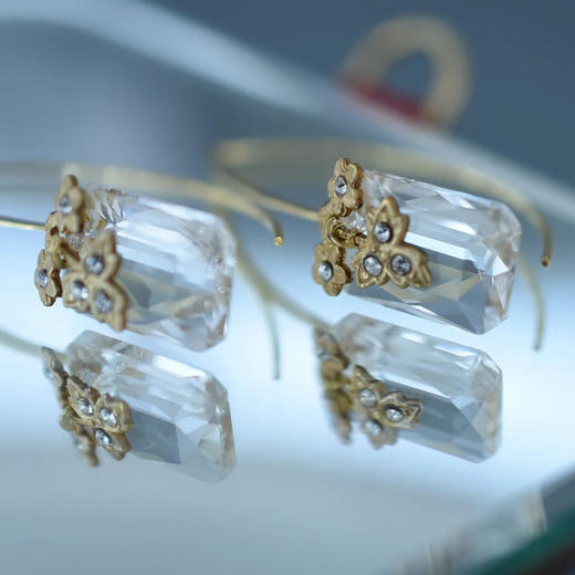 订购8周到｜Monshiro-sweet pea-甜豌豆 方形 耳环［日本设计师］ 商品图2