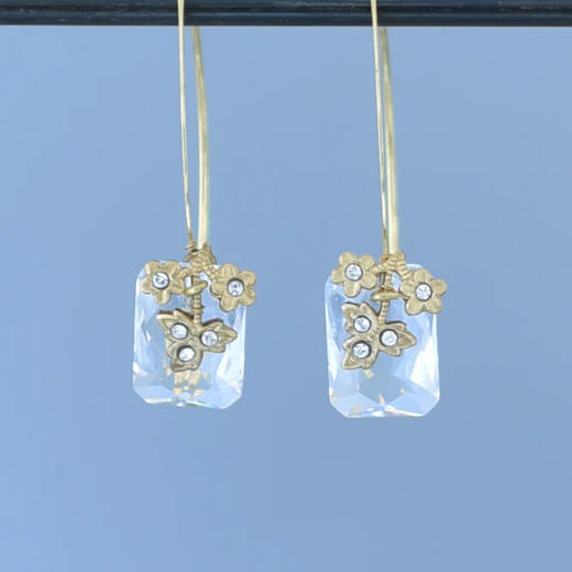 订购8周到｜Monshiro-sweet pea-甜豌豆 方形 耳环［日本设计师］ 商品图8