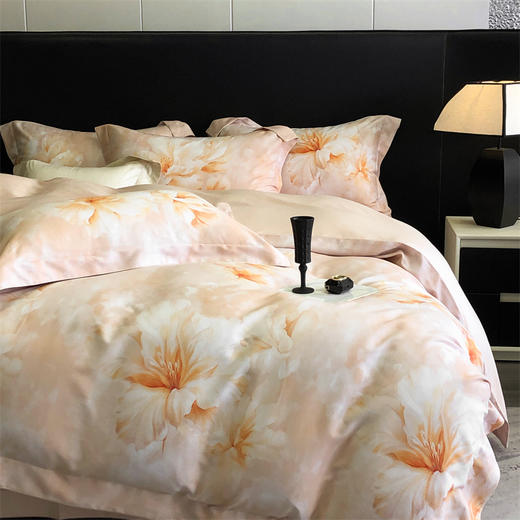 【换季出清】自然醒金太阳艾阳绒艾草天丝棉磨毛四件套轻奢印花被套裸睡床品KY 商品图0