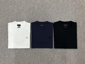 现货 阿玛尼Ea 经典小标款 50s双股丝光棉圆领长袖T恤 数量很少