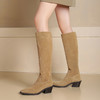 西村名物2024年秋冬新款舒适超轻厚底增高百搭及膝高靴T24DQ47961 商品缩略图4