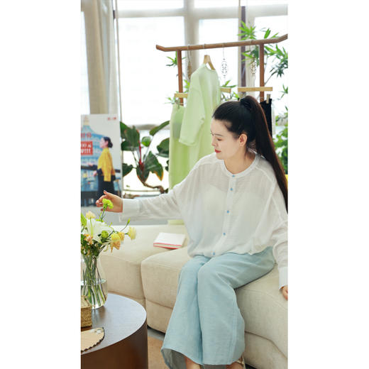 【抖音专属】衬衫（22710045-山矾） 商品图0